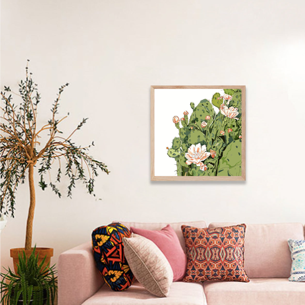 "Cactus And Flowers"